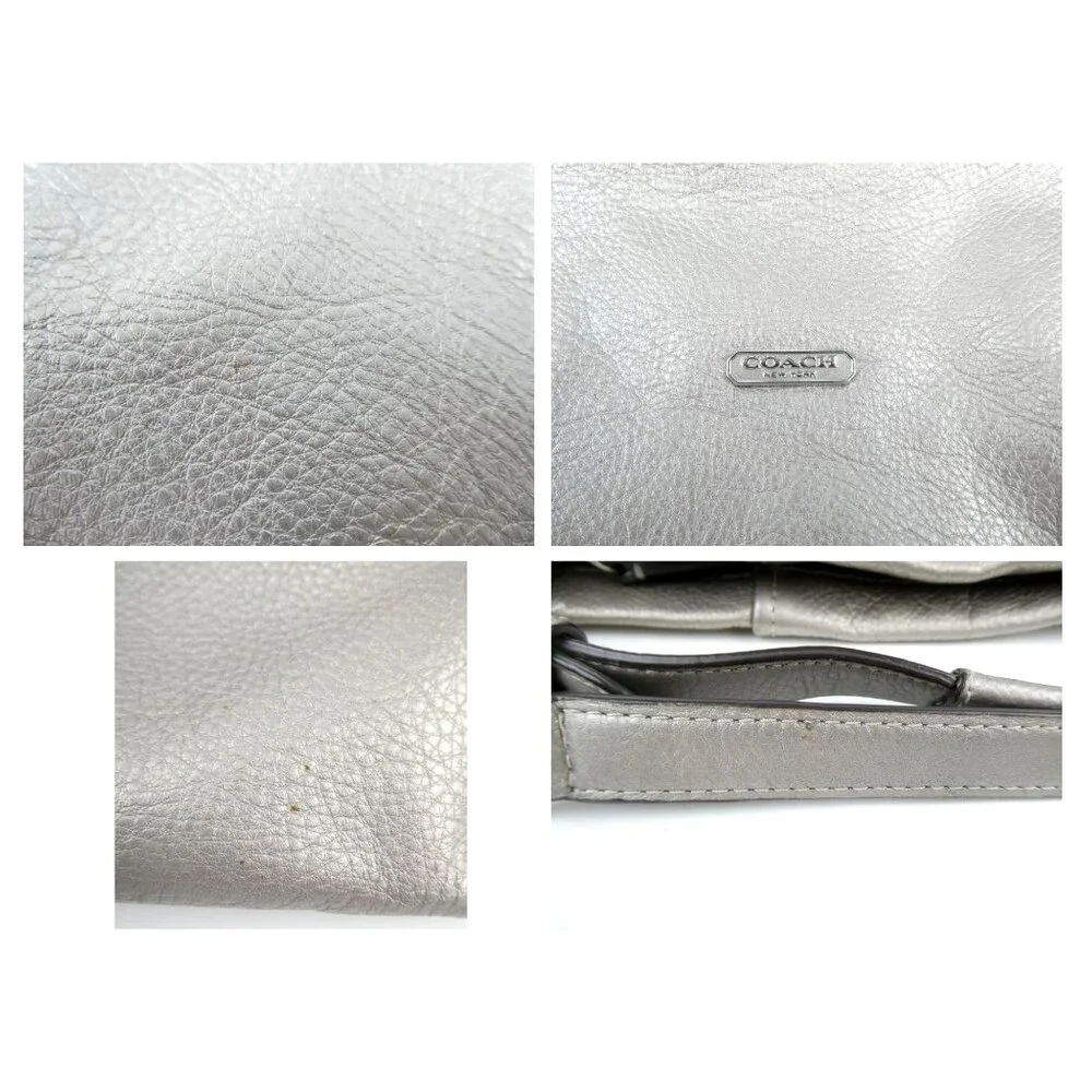 Coach Platinum Leather Hobo‎ Shoulder Bag F31323